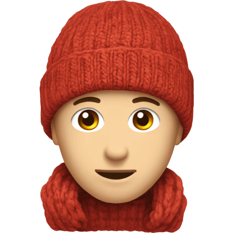 red knit beanie (without a person) emoji