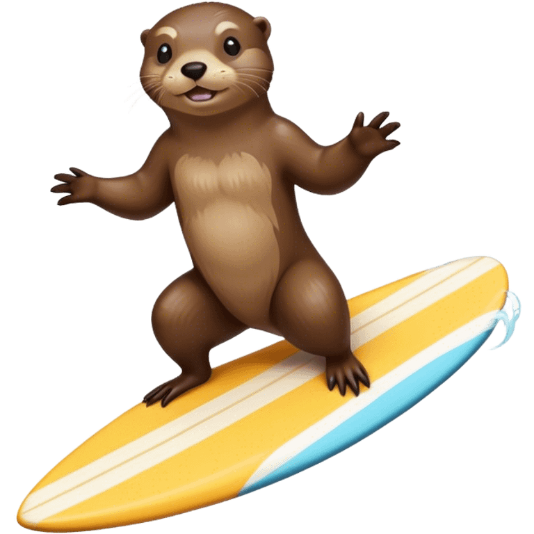 Surfing otter emoji