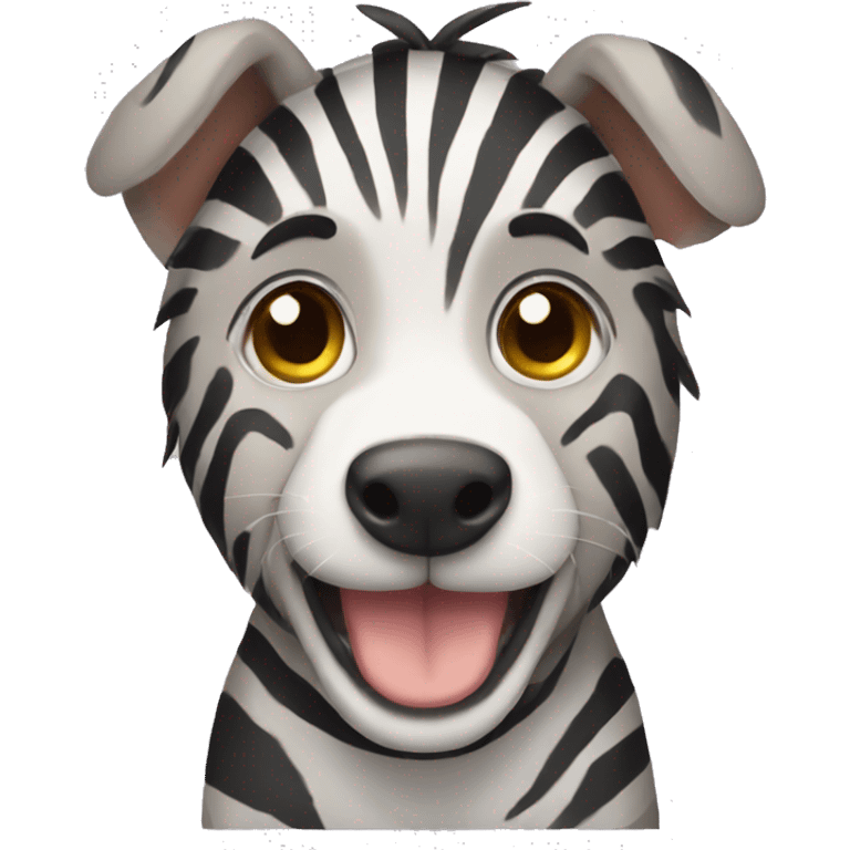 Zebra as a dog emoji