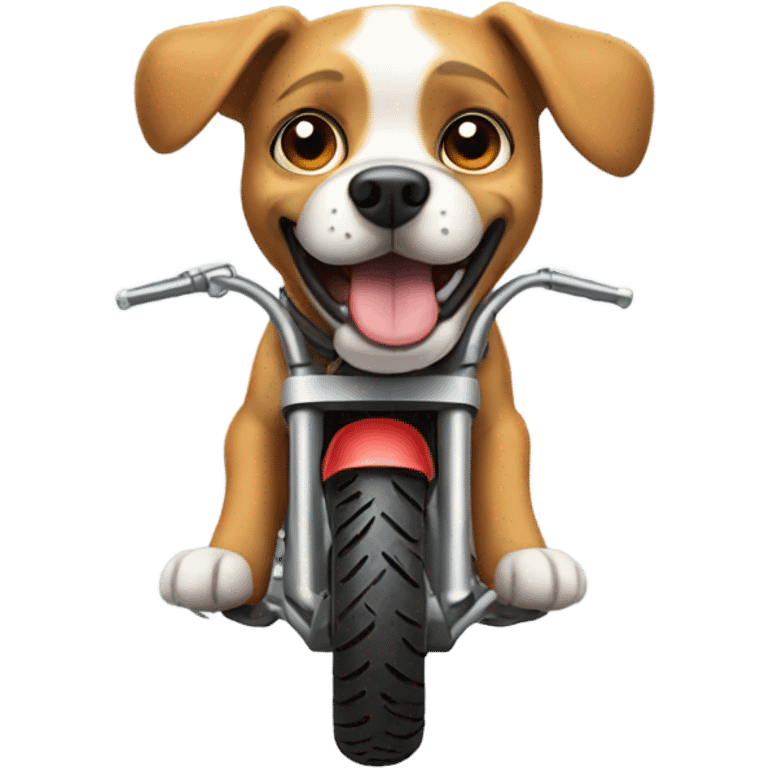 Motorcycle dog emoji