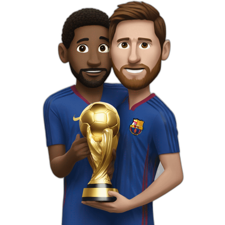 Halaand stealing the Ballon d'or to Messi emoji