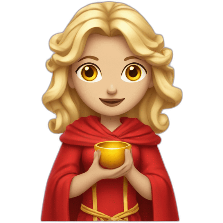 blonde-purple-eyed-goddess-in-red-goddess-robe emoji