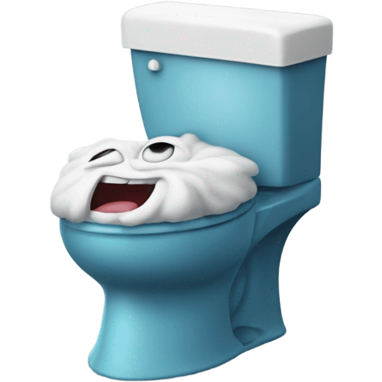 Make a Skibidi toilet that’s angry emoji