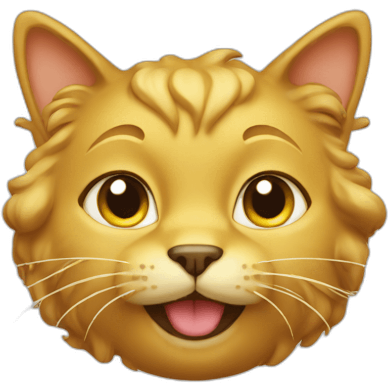 curly gold cat emoji