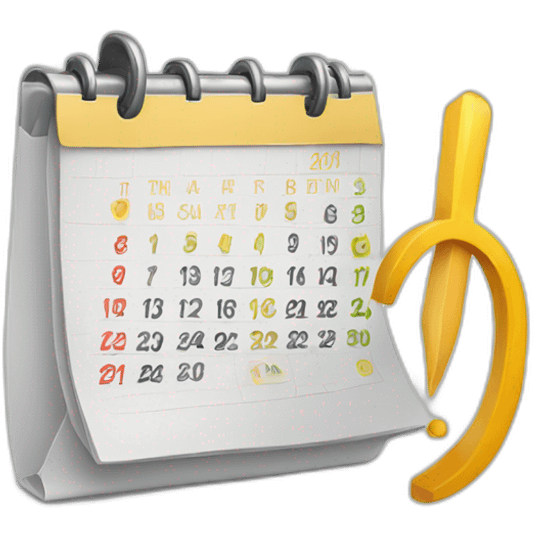 calendar with checkmark emoji