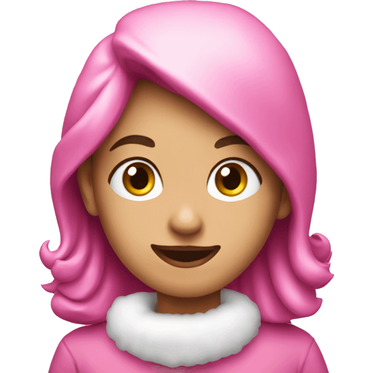 Pink Christmas three emoji