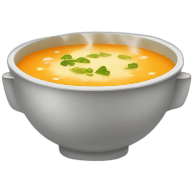 bowl of soup with steam emoji