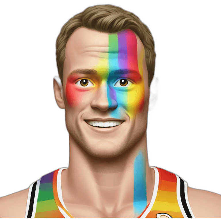 Jonathan Toews as rainbow beach bum emoji