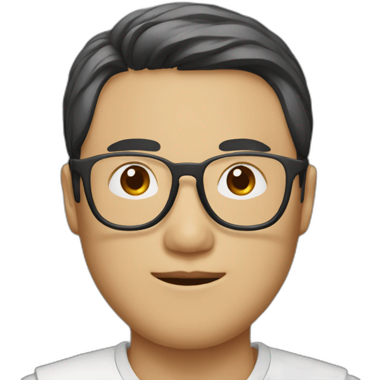 Korean man with glasses emoji