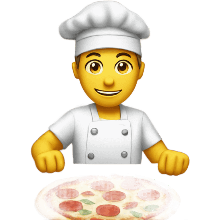 Making a pizza emoji