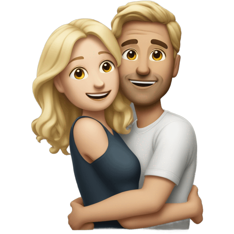 White people hyper realistic lovers emoji