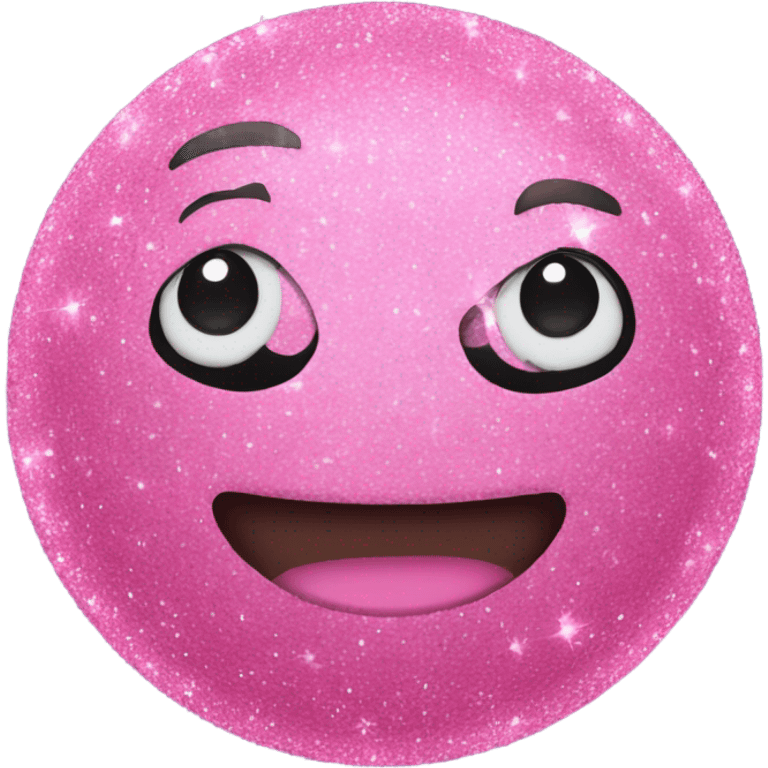 pink glitter ball emoji