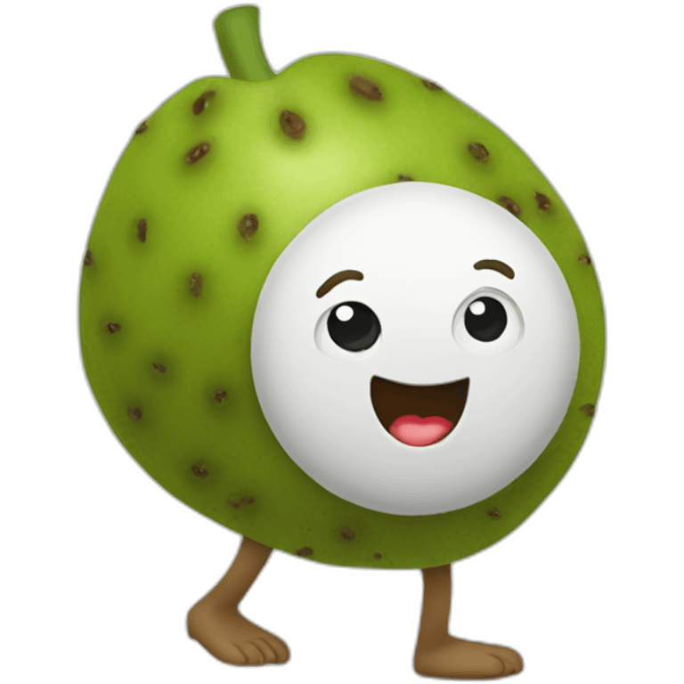 a kiwi fruit walking emoji