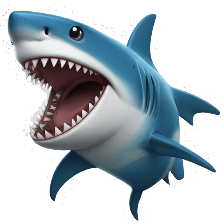 Shark wearing blue football jersey, celebrating  emoji