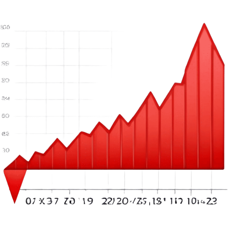 short red decreasing graph. emoji