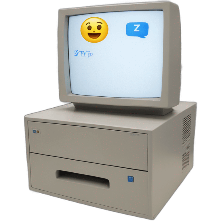 computer screen with words ZTP displayed emoji