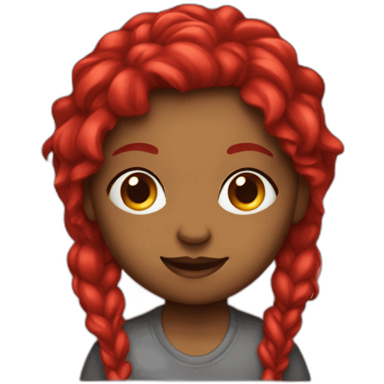 red girl graphic designer emoji