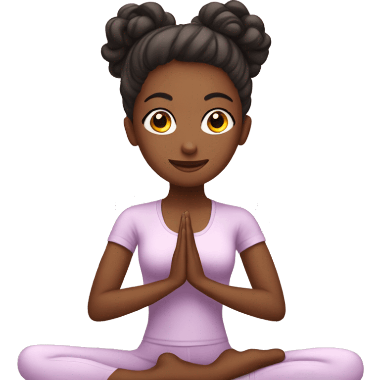 A girly doing yoga emoji