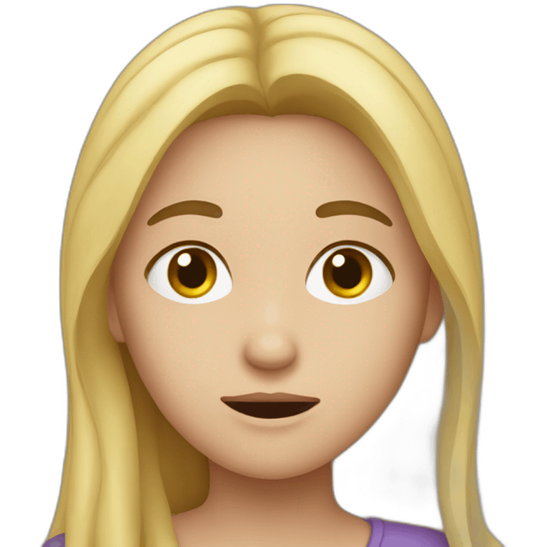 Fille qui pleure emoji