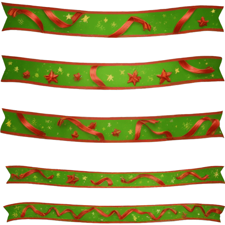 Straight Christmas ribbon emoji