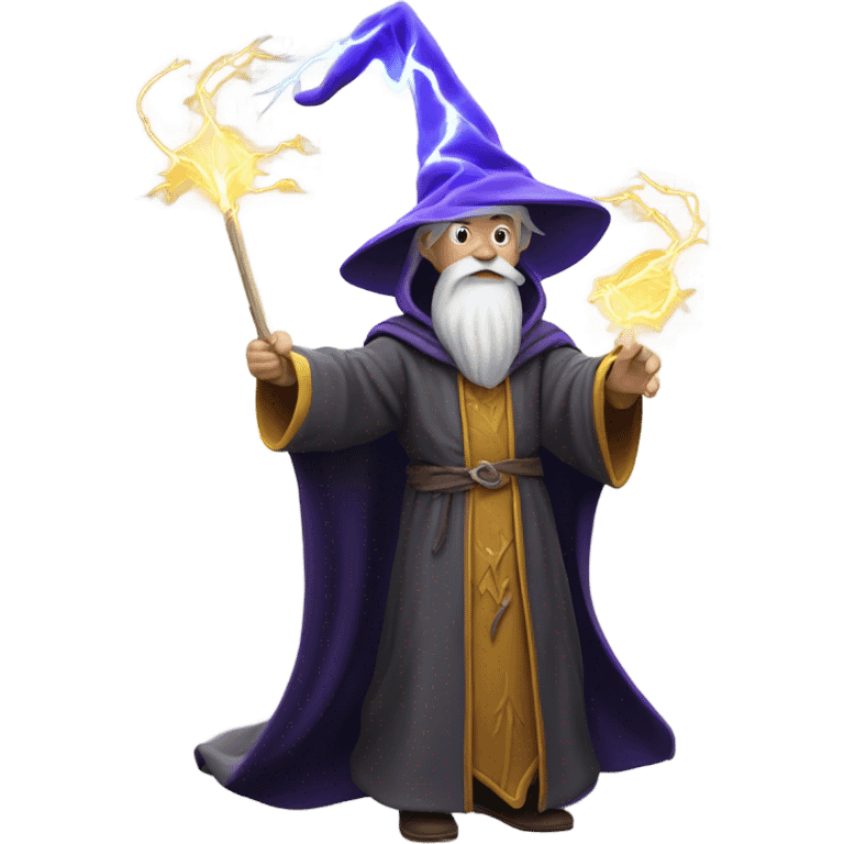 wizard in lightning emoji