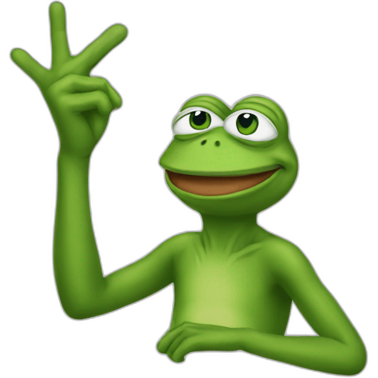 Pepe the frog doing ok sign emoji