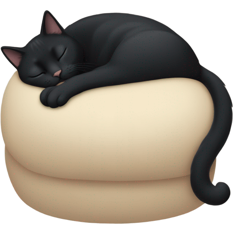 sleeping black cat emoji