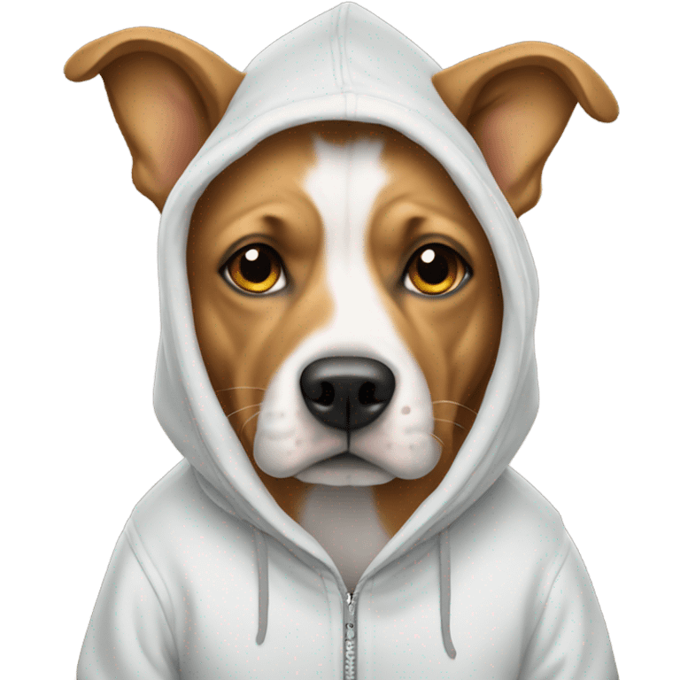 Dog wearing a hoodie emoji