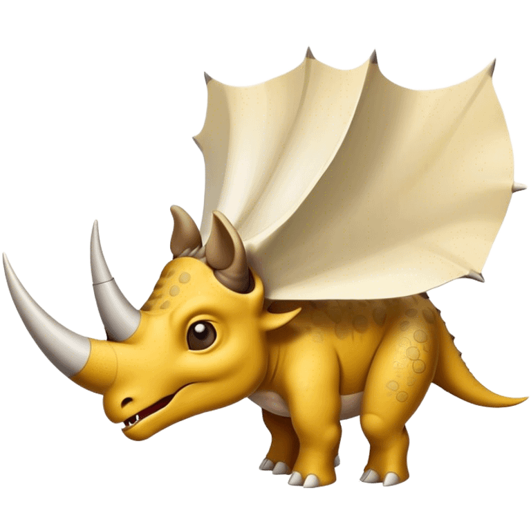 papers pierced with triceratops horn emoji