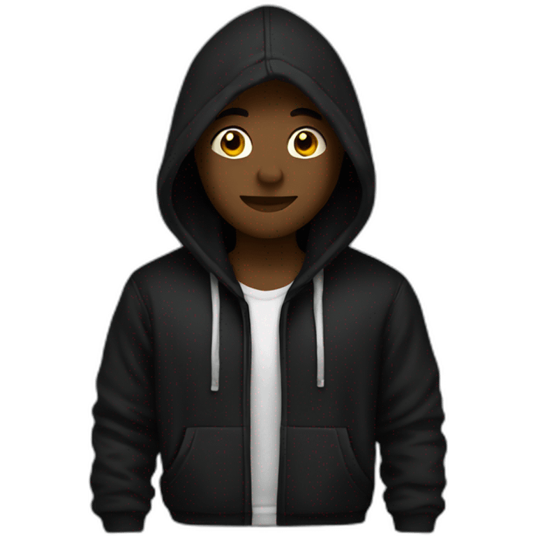 black hoodie emoji