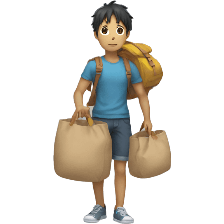 Anime carrying a bag  emoji