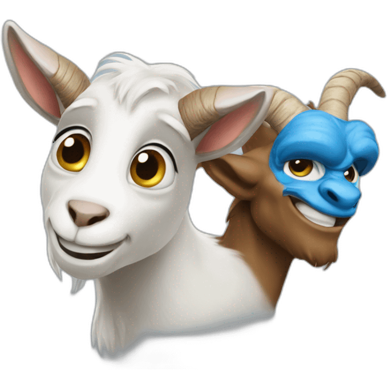 goat and smurf emoji