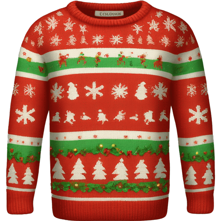 Christmas sweater, red color  emoji