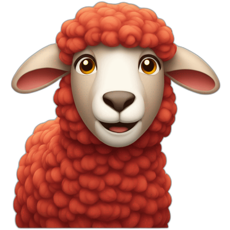 red sheep emoji