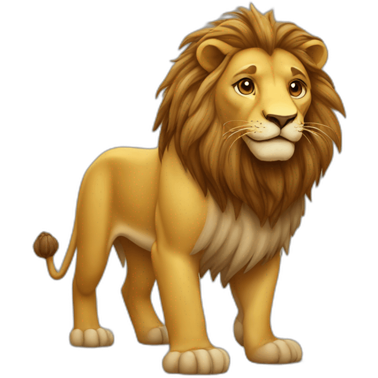 Lion avec tortue emoji