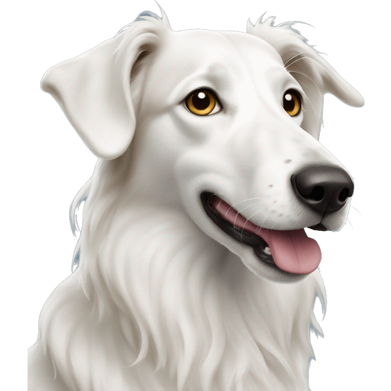 borzoi white dog emoji