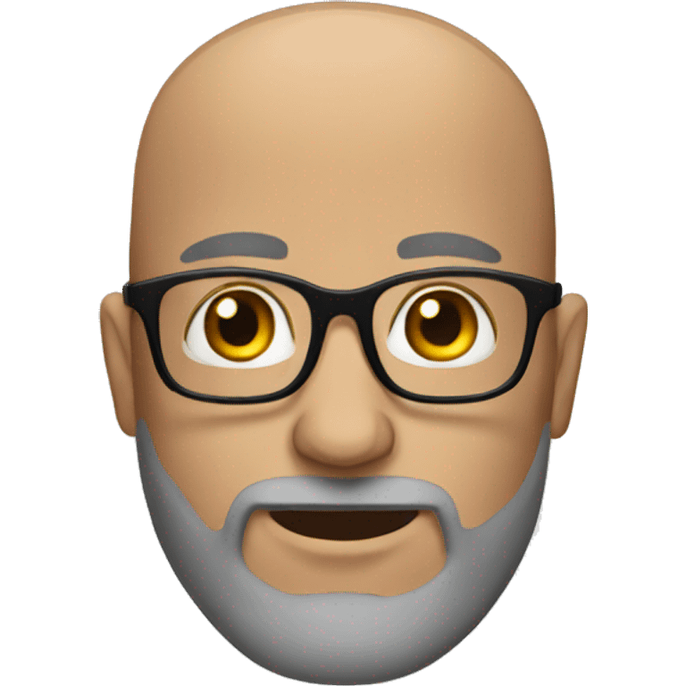 bald glasses bearded man emoji