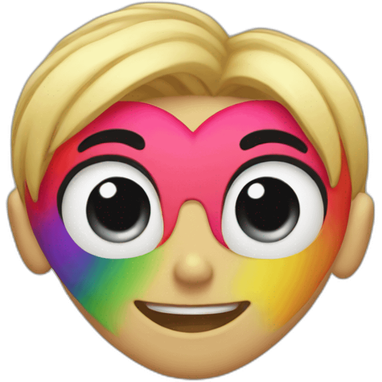 gay pride version of heart eyes emoi emoji