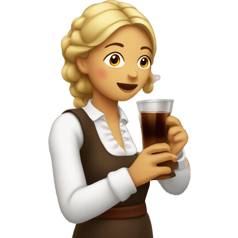 Women Drinking carajillo emoji