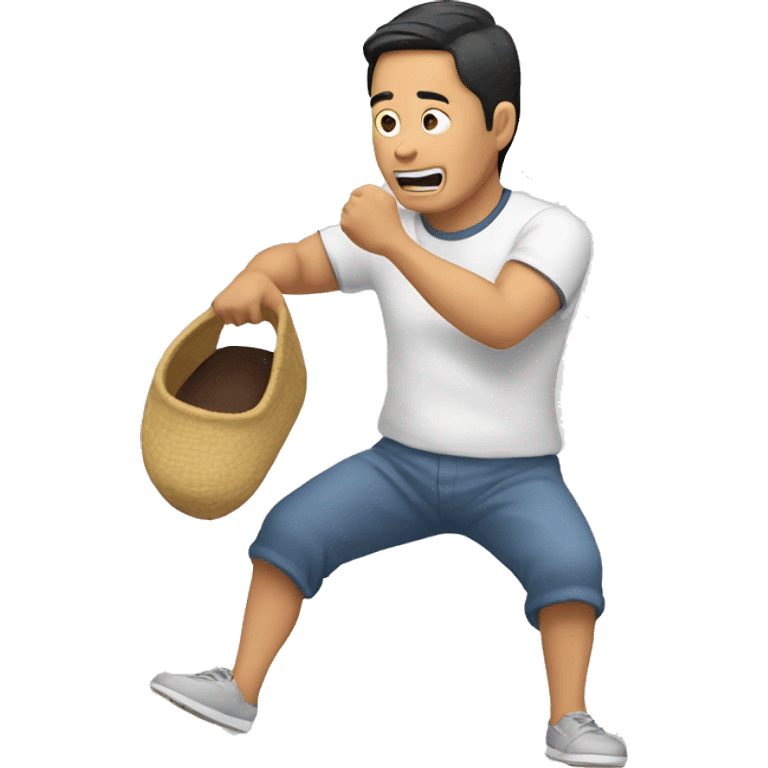 asian dad throwing slipper emoji