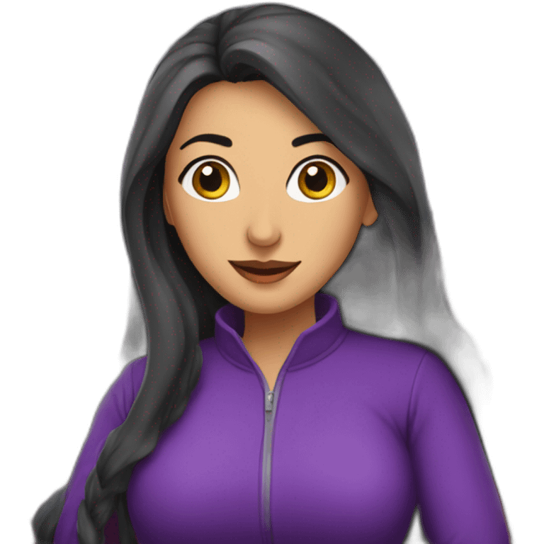 Armenian women in purple clothing in the bus emoji