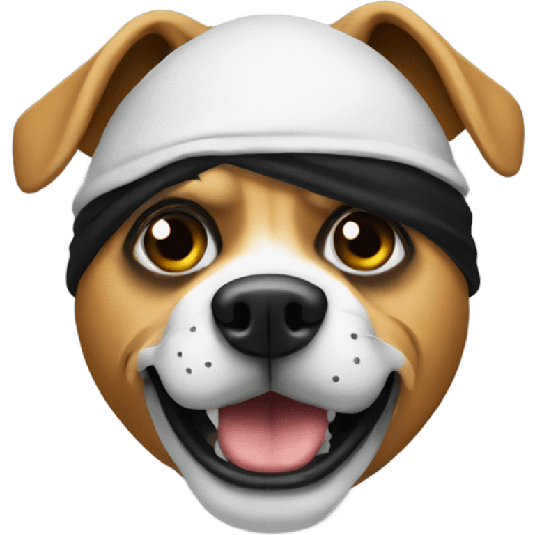 Dog with robber mask emoji