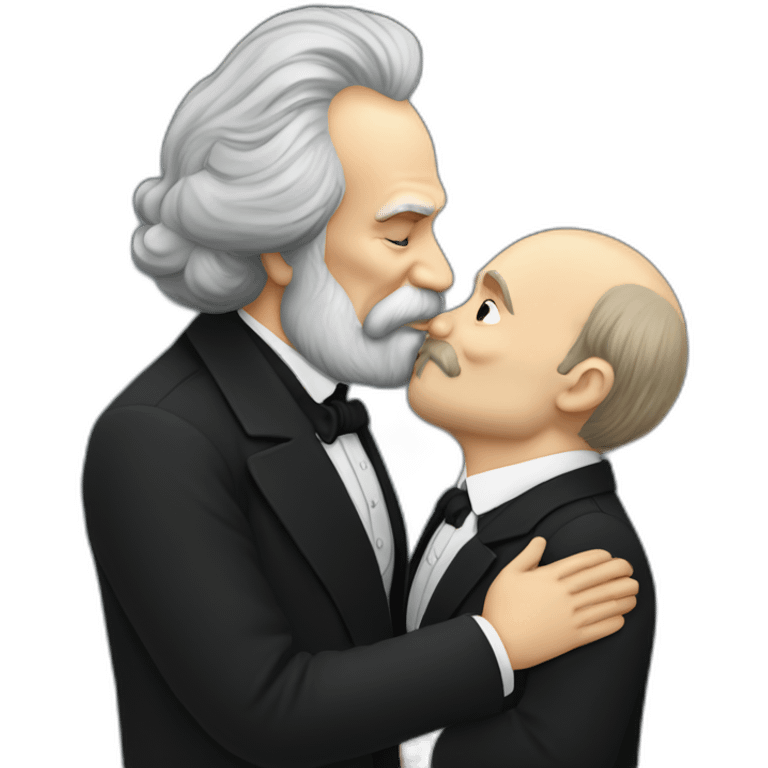 karl marx kissing vladimir putin emoji