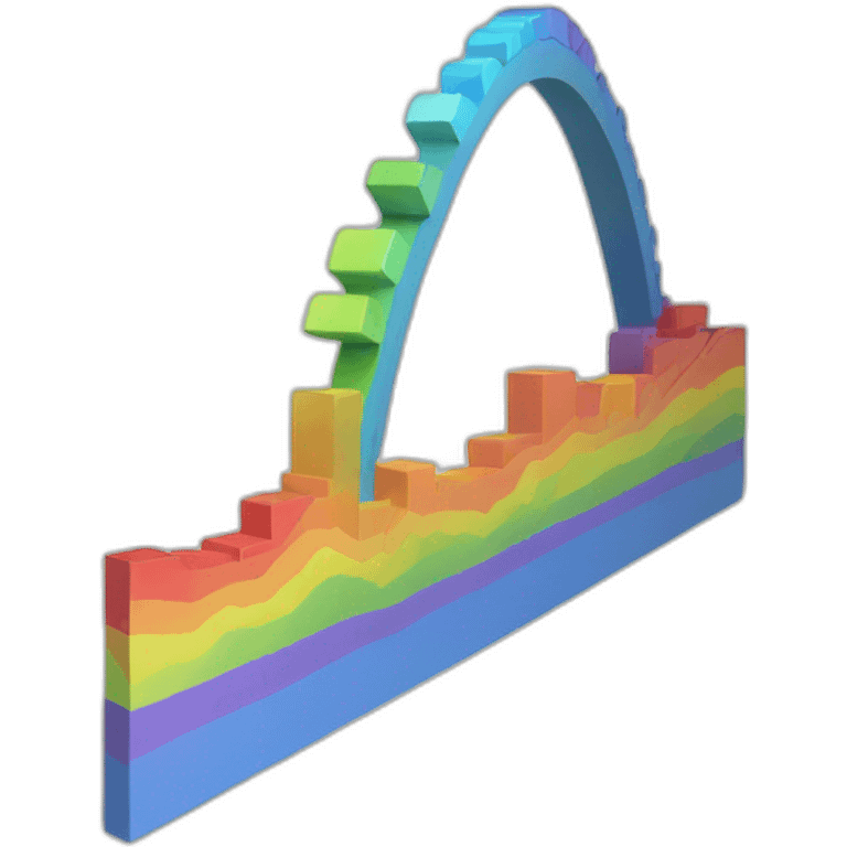 3d rainbow graph emoji