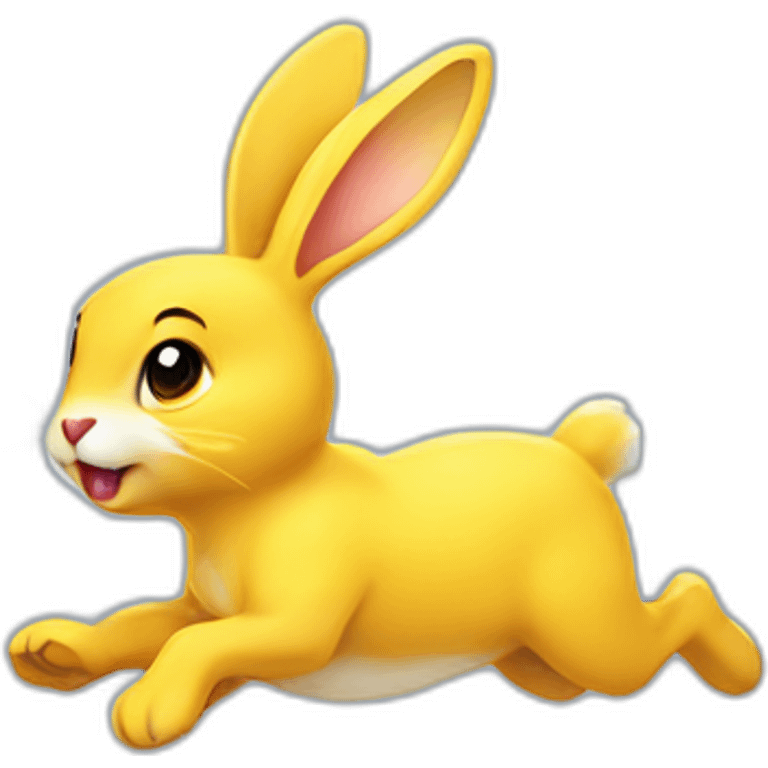 yellow bunny running emoji