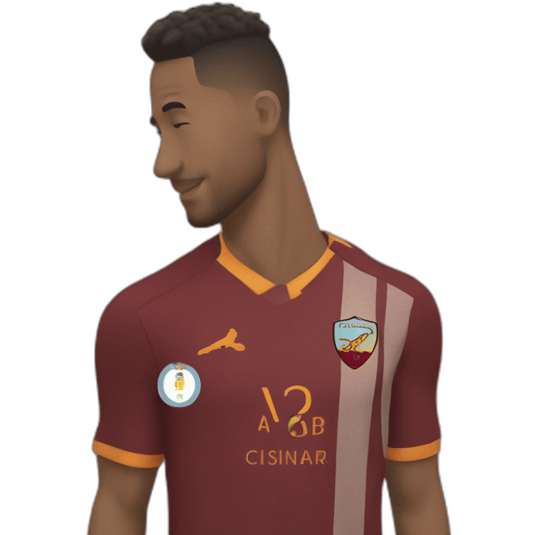 as roma player piing on lazio player emoji