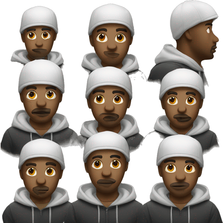 white rapper emoji