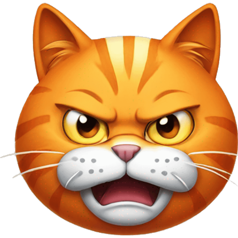 Angry orange cat  emoji