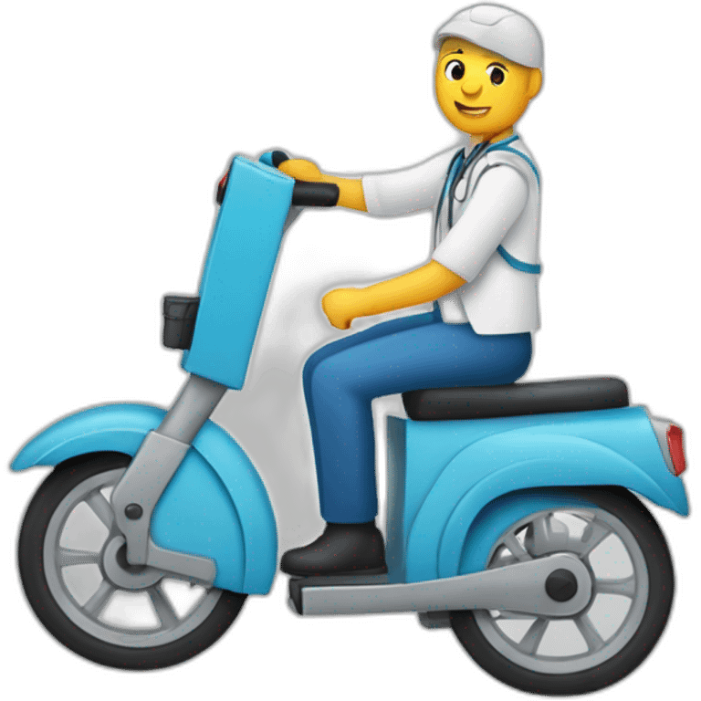 Secouriste médical sur une trottinette emoji