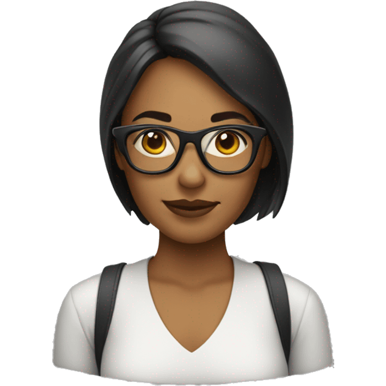 Mujer con gafas emoji